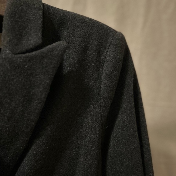 MICHAEL KORS. Grey Tan Wool Color Block Long Jacket Peacoat Coat NWT - Picture 9 of 14